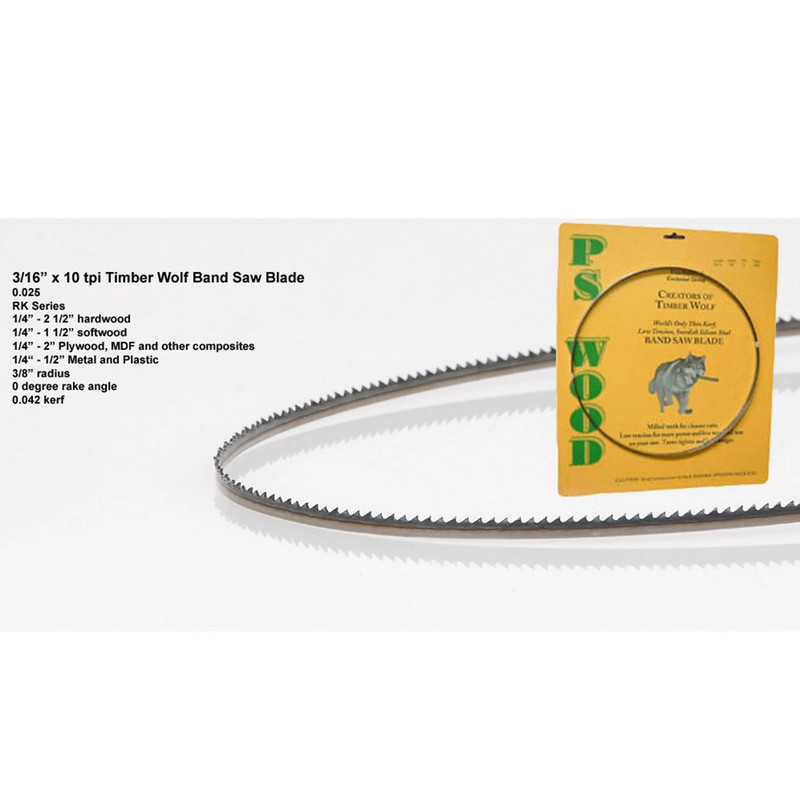 Bandsaw  Blade - 111" x 3/16" x .025" x 10 TPI - Raker